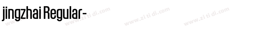 jingzhai Regular字体转换